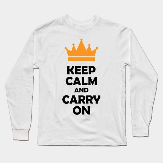 Keep Calm and Carry On Long Sleeve T-Shirt by vestiart